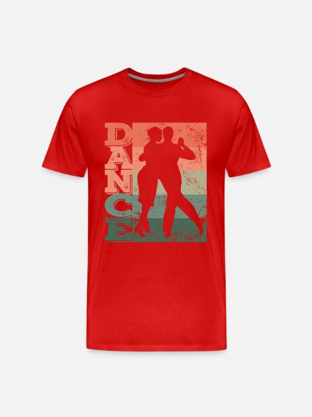 Argentine Tango Dancing Milonga Vals - Men's Premium Organic T-Shirt - red