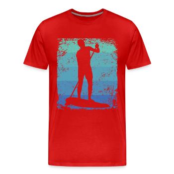 Stand Up Paddling Stand Up Board Sup - Men's Premium Organic T-Shirt - red - Front - Damien (186cm)