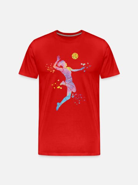 Volleyball Players Kids Beach Volleyball - Men's Premium Organic T-Shirt - red