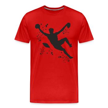 Bloc Colorsplash Bloc de bloc - T-shirt bio Premium Homme - rouge - Devant - Damien (186cm)