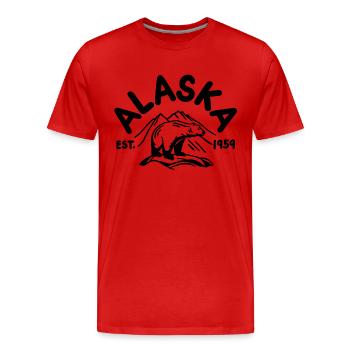 Ours de l’Alaska Est. 1959 - T-shirt bio Premium Homme - rouge - Devant - Damien (186cm)
