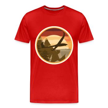 Avion rc planeur modèle pilote d’avion - T-shirt bio Premium Homme - rouge - Devant - Damien (186cm)