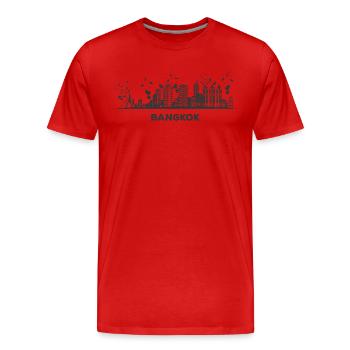 Bangkokische Skyline Bangkok - Men's Premium Organic T-Shirt - red - Front - Damien (186cm)