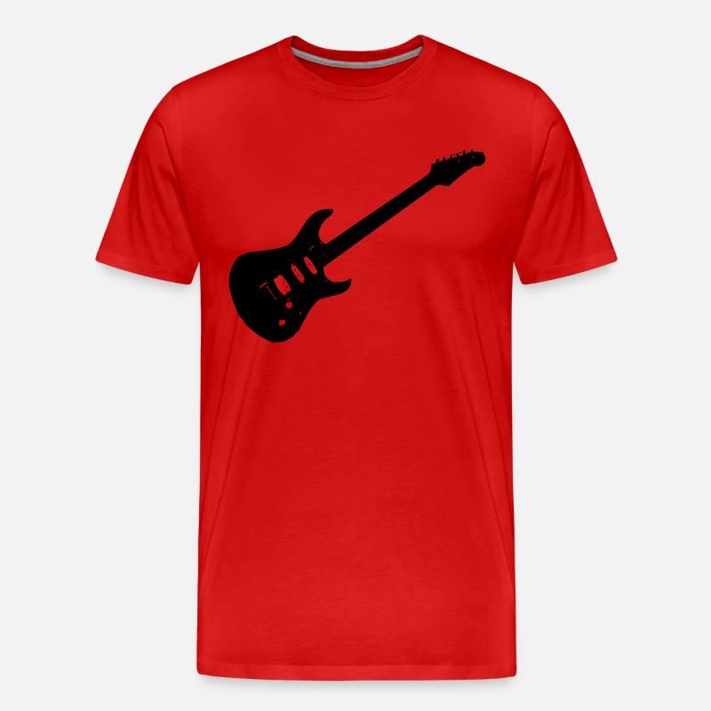 gitarre - Männer Premium Bio T-Shirt - Rot