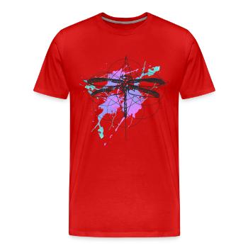Libelle-aquarell - Männer Premium Bio T-Shirt - Rot - Vorne - Damien (186cm)
