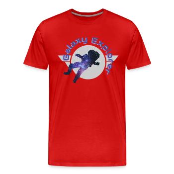 Galaxy Explorer Galaxy Space Astronaut Cadeau - T-shirt bio Premium Homme - rouge - Devant - Damien (186cm)