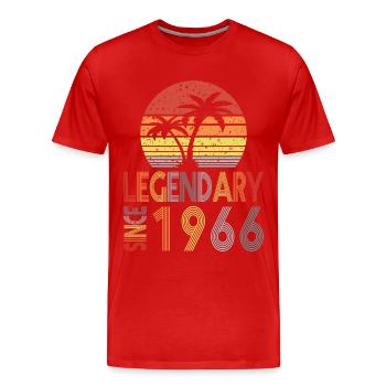 Legendary since 1966 - Männer Premium Bio T-Shirt - Rot - Vorne - Damien (186cm)