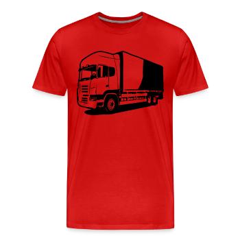 Camion camion normale - T-shirt bio Premium Homme - rouge - Devant - Damien (186cm)