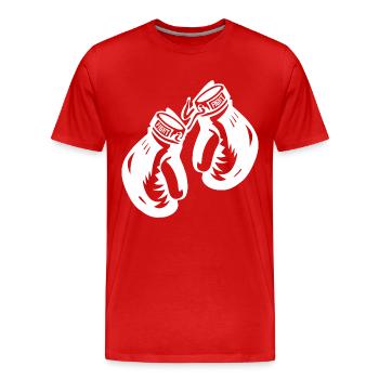 Boxhandschuhe - Männer Premium Bio T-Shirt - Rot - Vorne - Damien (186cm)