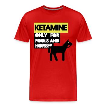 KETAMINE - T-shirt bio Premium Homme - rouge - Devant - Damien (186cm)