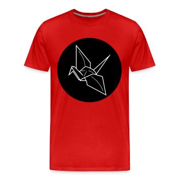 Origami - T-shirt bio Premium Homme - rouge - Devant - Damien (186cm)