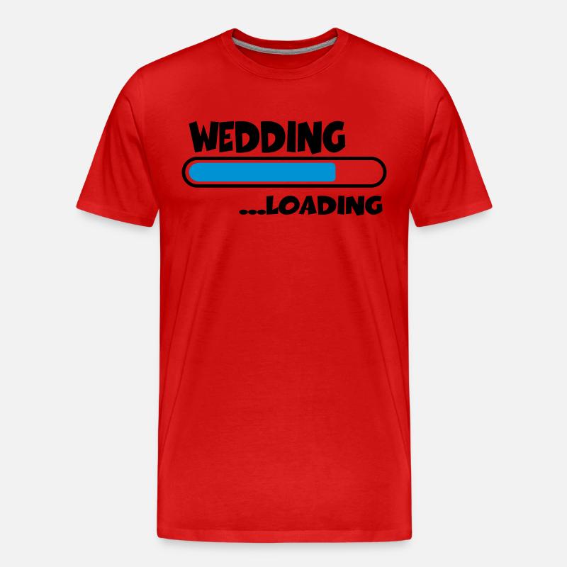 Wedding loading - Männer Premium Bio T-Shirt - Rot