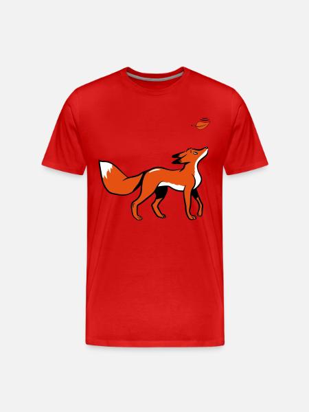 Leaf Fuchs douce jeune - T-shirt bio Premium Homme - rouge