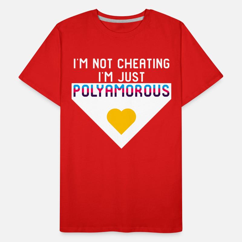 Je suis juste polyamoureux Polyamour Flag Poly Pride T-shirt bio Premium Homme