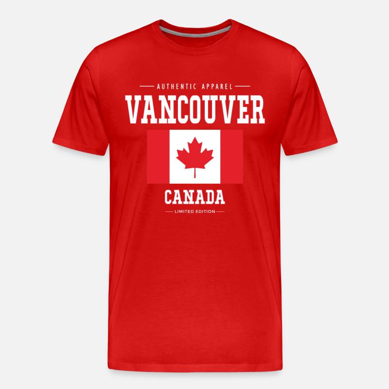 Vancouver - Männer Premium Bio T-Shirt - Rot
