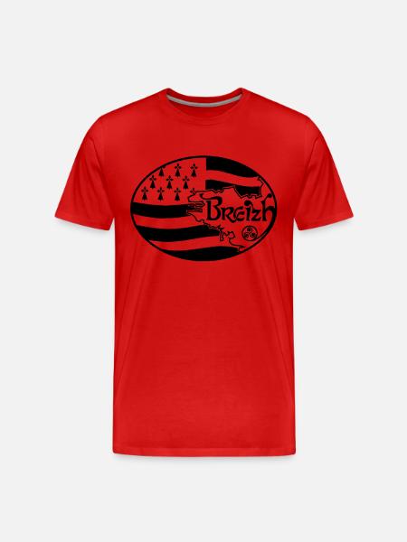 Oval Britain - Men's Premium Organic T-Shirt - red