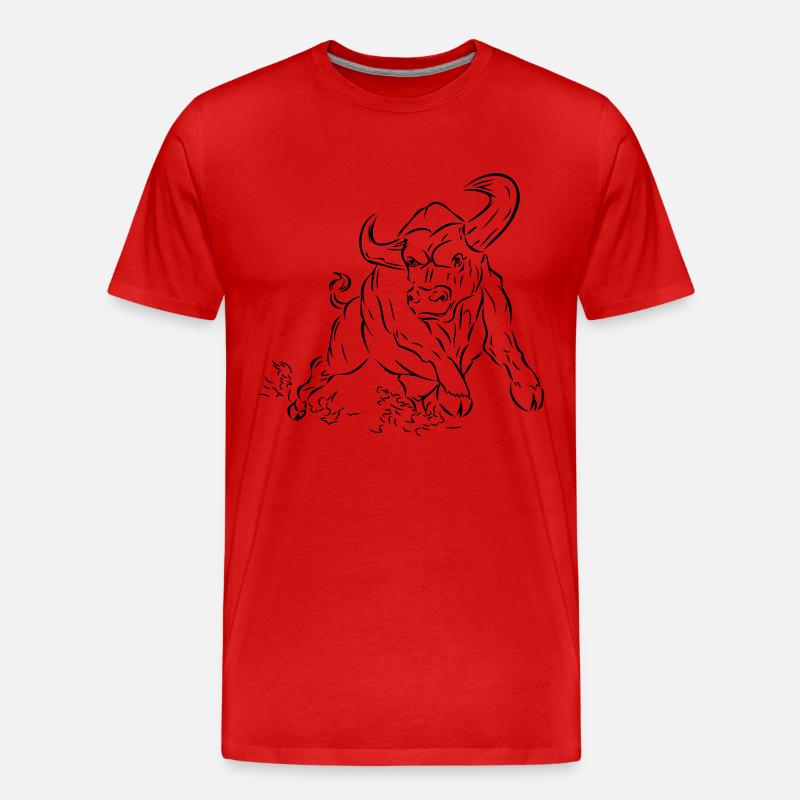 Bull - Men's Premium Organic T-Shirt - red