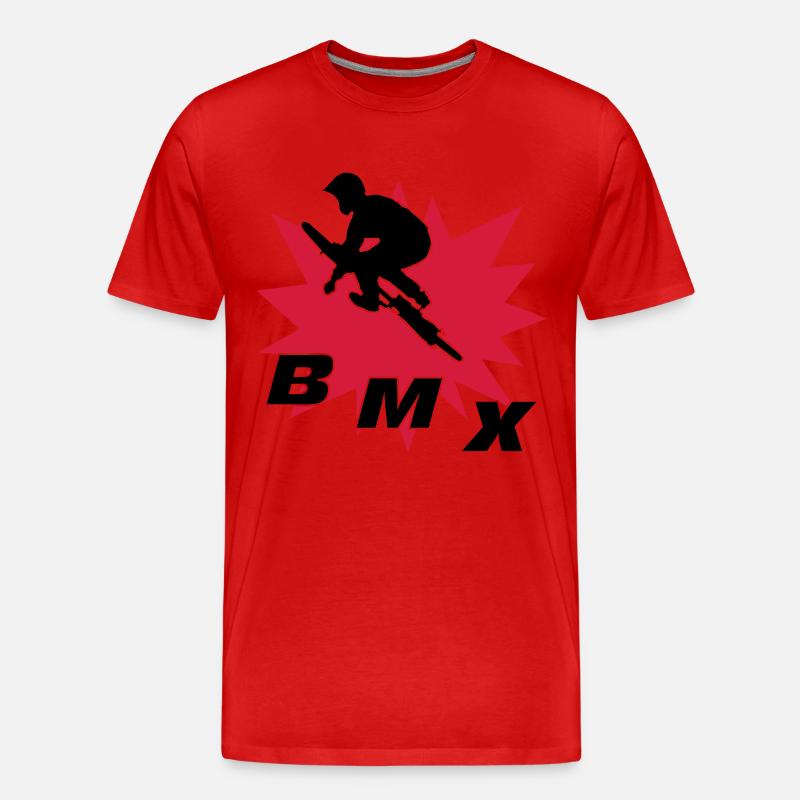 BMX - Männer Premium Bio T-Shirt - Rot