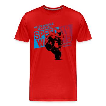 Moto-GP Racing - Men's Premium Organic T-Shirt - red - Front - Damien (186cm)