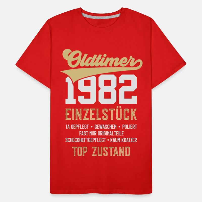 44. GEBURTSTAG OLDTIMER 1982 Männer Premium Bio T-Shirt