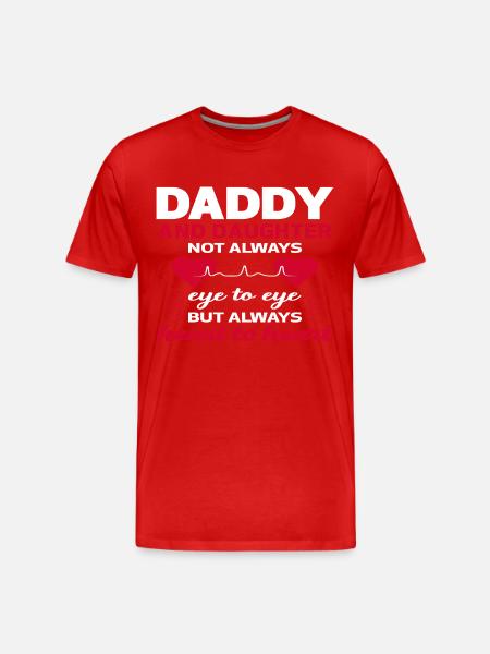 father and daughter - Men's Premium Organic T-Shirt - red