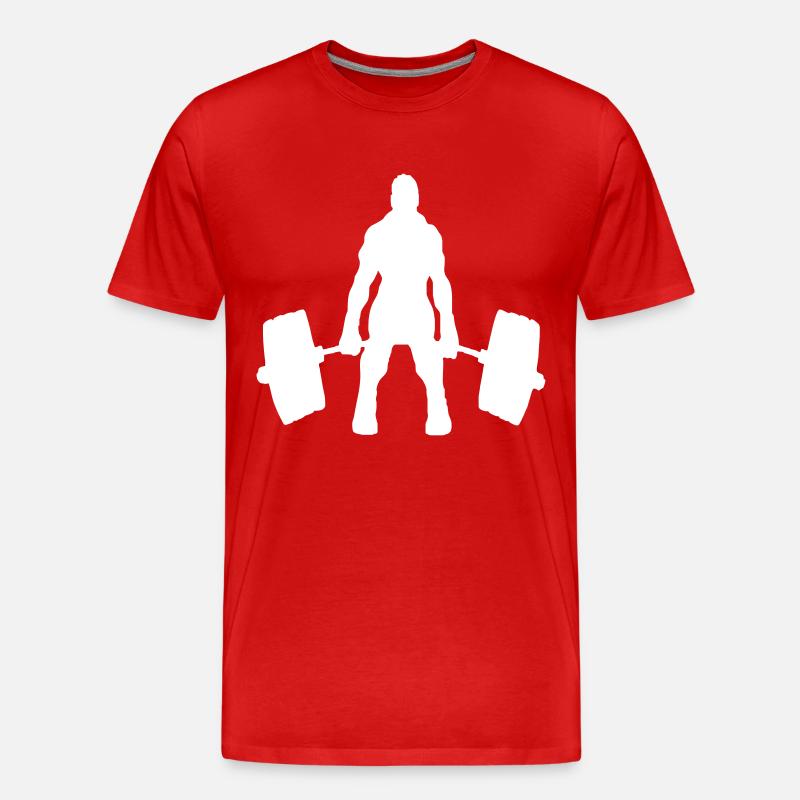 BODYBUILDER LOGO - Männer Premium Bio T-Shirt - Rot