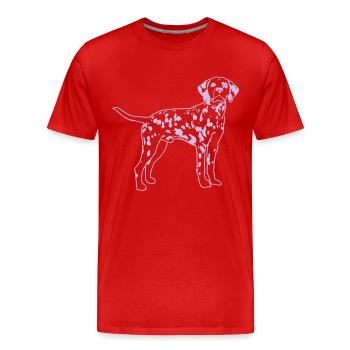Dalmatian de - Männer Premium Bio T-Shirt - Rot - Vorne - Damien (186cm)