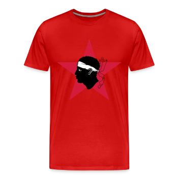 Corse / Corsica / Korsica / Geek / Humour / Bastia - T-shirt bio Premium Homme - rouge - Devant - Damien (186cm)