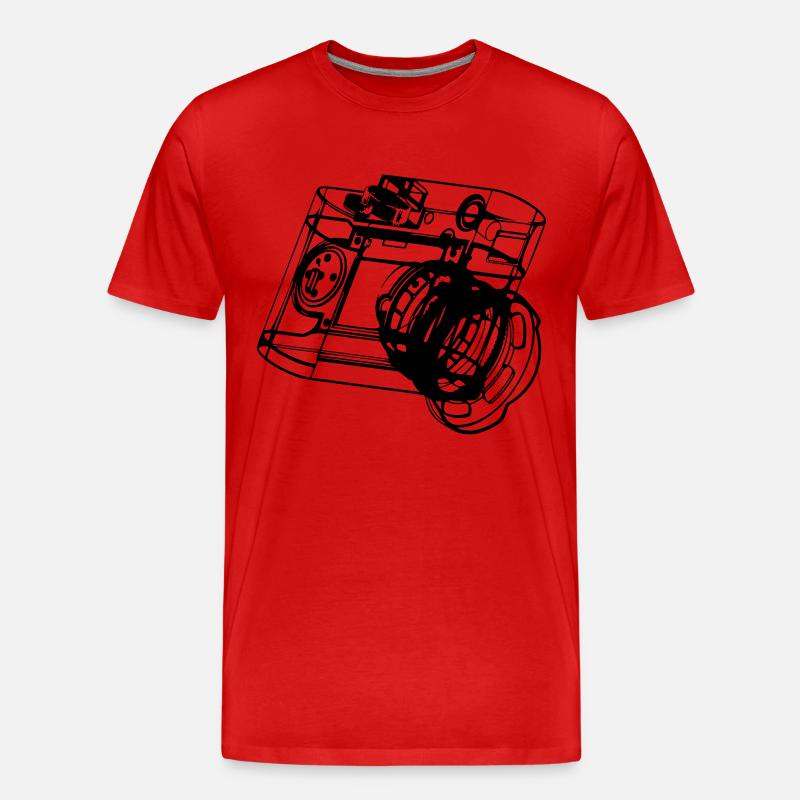Kamera - Männer Premium Bio T-Shirt - Rot