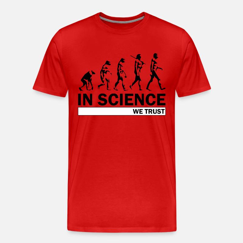 Wissenschaft Evolution - Männer Premium Bio T-Shirt - Rot