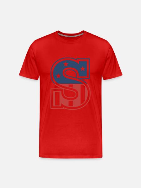 Letter S USA - Men's Premium Organic T-Shirt - red