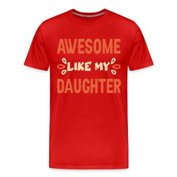 Vatertag - Männer Premium Bio T-Shirt - Rot - Vorne - Damien (186cm)