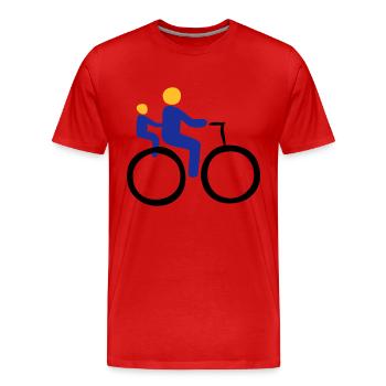 Rad, bicyclette, cyclistes, bike, bébé, garçon, - T-shirt bio Premium Homme - rouge - Devant - Damien (186cm)