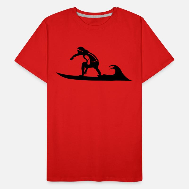 vague de surf plage de surf de vagues T-shirt bio Premium Homme