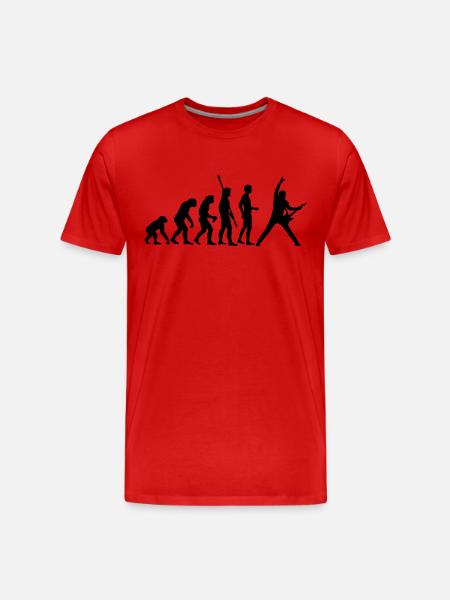 evolution_guitar_b - Men's Premium Organic T-Shirt - red