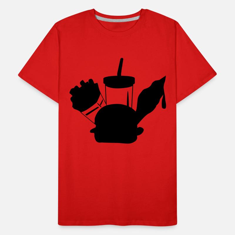 menu crème fast-food T-shirt bio Premium Homme