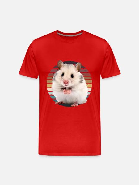 Hamster - Men's Premium Organic T-Shirt - red