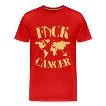 F... CK CANCER - ESPOIR, AMOUR ET COMBAT - T-shirt bio Premium Homme - rouge - Devant - Damien (186cm)