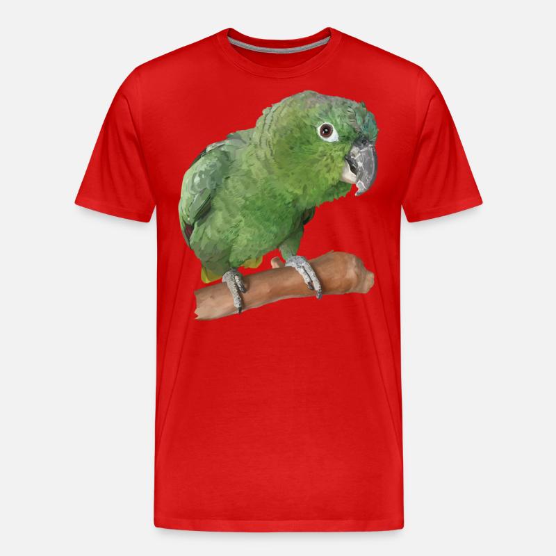 Der Farinöse Papagei - Männer Premium Bio T-Shirt - Rot