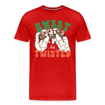 SWEET BUT TWISTED, CHRISTMAS GIFT - Men's Premium Organic T-Shirt - red - Front - Damien (186cm)