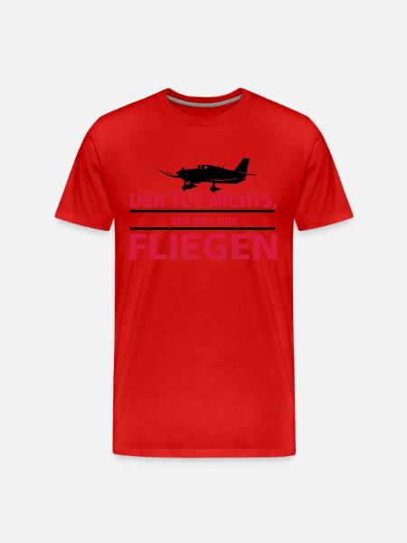 nurfliegen_robin - Männer Premium Bio T-Shirt - Rot