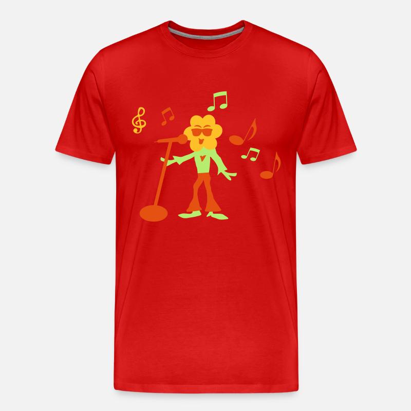 sonnenblume - Männer Premium Bio T-Shirt - Rot