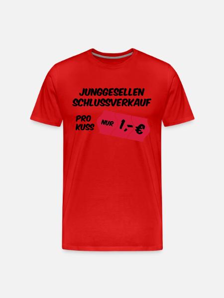 Bachelor Sale - Men's Premium Organic T-Shirt - red