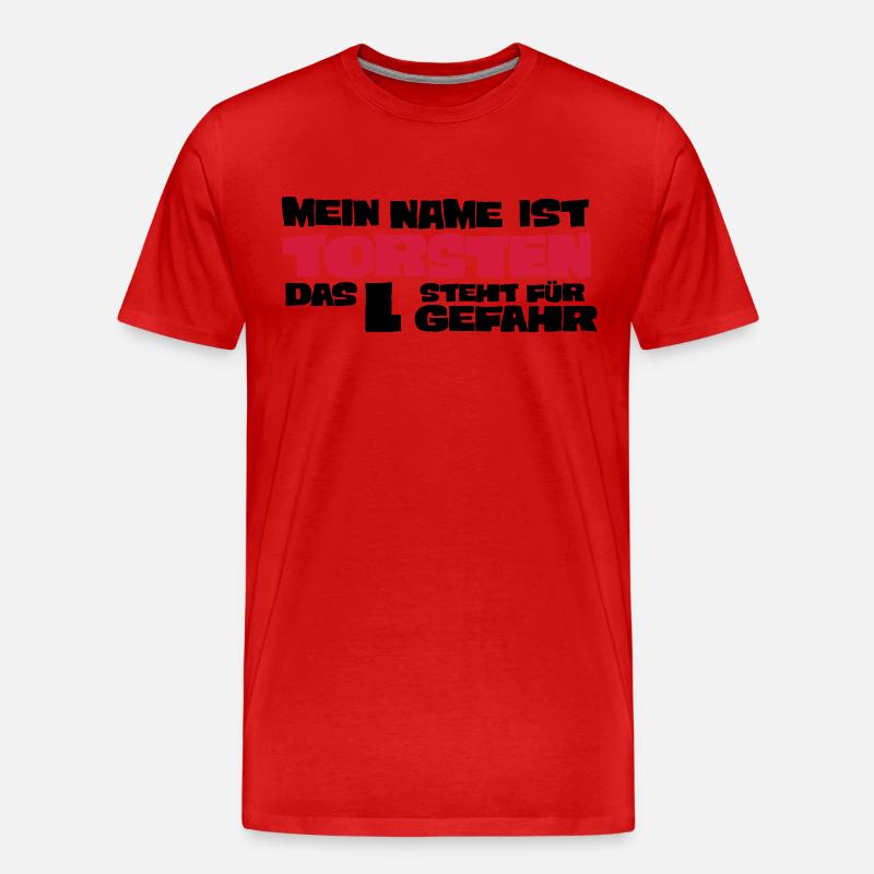 torsten - Männer Premium Bio T-Shirt - Rot