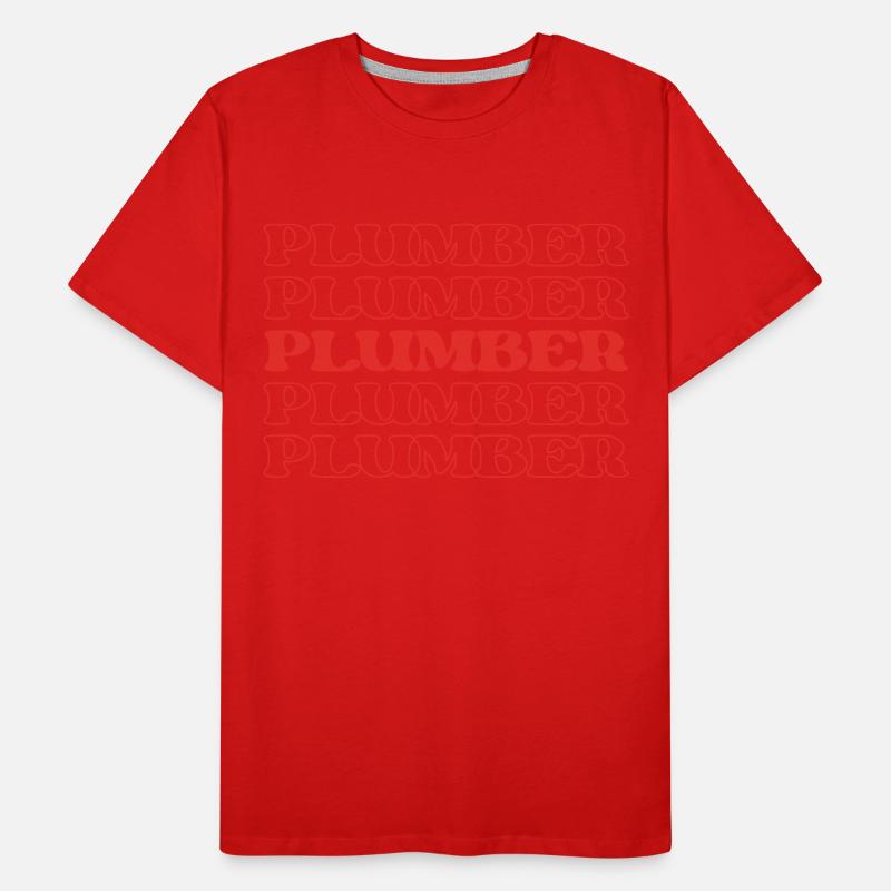 Plumber Pipefitter Pipe Technician Pipe Worker Men's Premium Organic T-Shirt