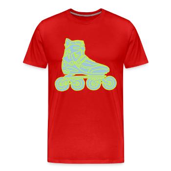 Inline Skates 2 - Men's Premium Organic T-Shirt - red - Front - Damien (186cm)