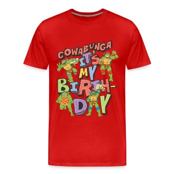 Teenage Mutant Ninja Turtles It's My Birthday - Men's Premium Organic T-Shirt - red - Front - Damien (186cm)