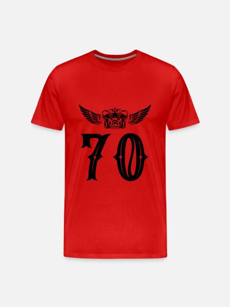 70 Number crown - Men's Premium Organic T-Shirt - red