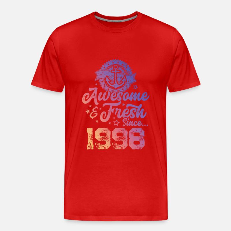 1998 awesome fresh - Männer Premium Bio T-Shirt - Rot