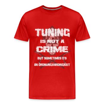 Tuning n’est pas un délit criminel Police - T-shirt bio Premium Homme - rouge - Devant - Damien (186cm)